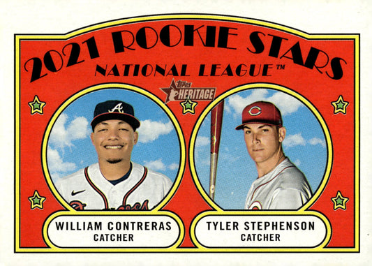 William Conteras / Tyler Stephenson 2021 Topps Heritage Rookie Stars RC #81 #3 - Collector Store LLC