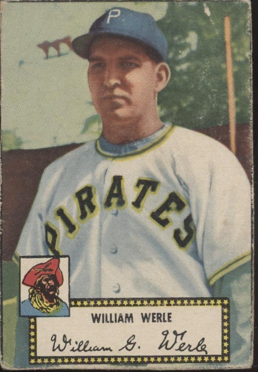 William Werle 1952 Topps #73 Pittsburgh Pirates PR Trimmed - Collector Store LLC