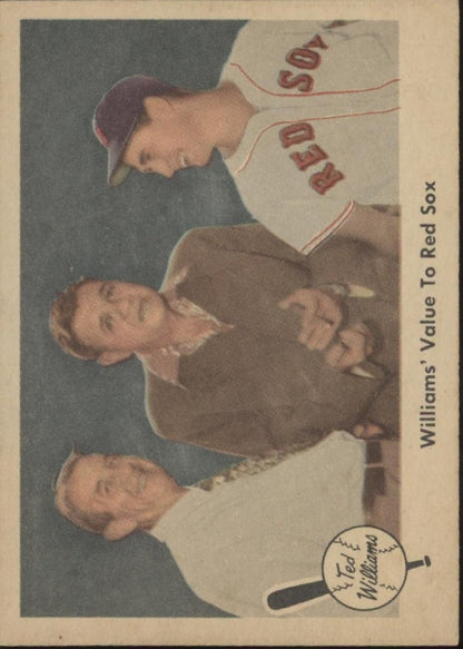 Williams' Value to Red Sox 1959 Fleer Ted Williams 75 Boston Red Sox EX - Collector Store LLC
