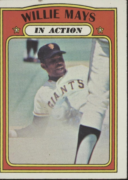 Willie Mays 1972 Topps In Action #50 VG - EX #1 - Collector Store LLC