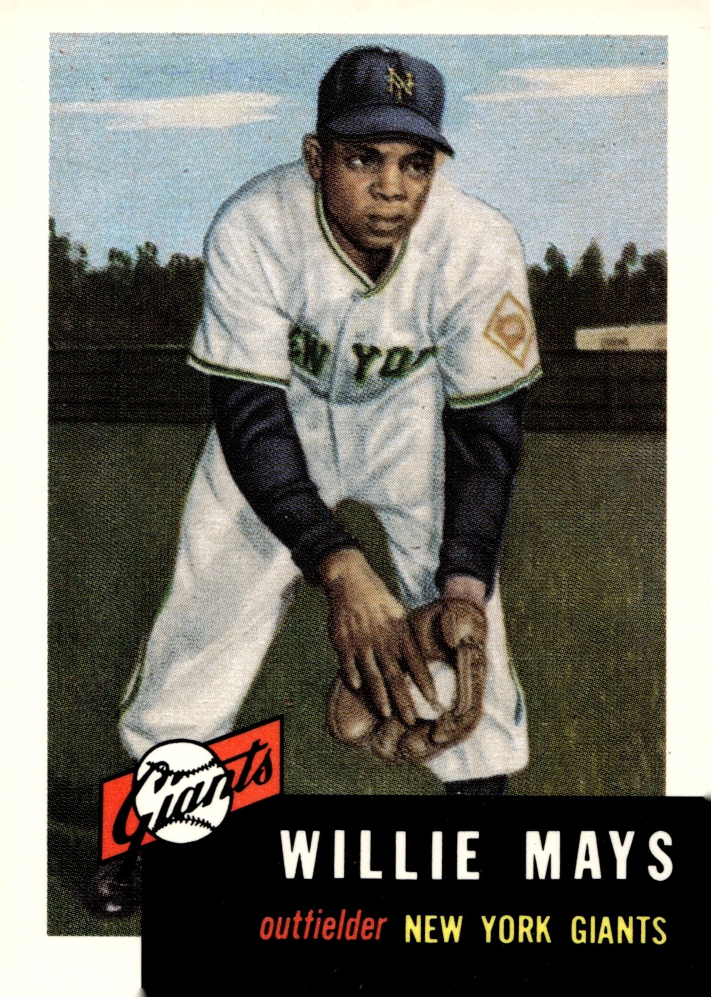 Willie Mays 1991 Topps Archives 1953 Reprint #244 - Collector Store LLC