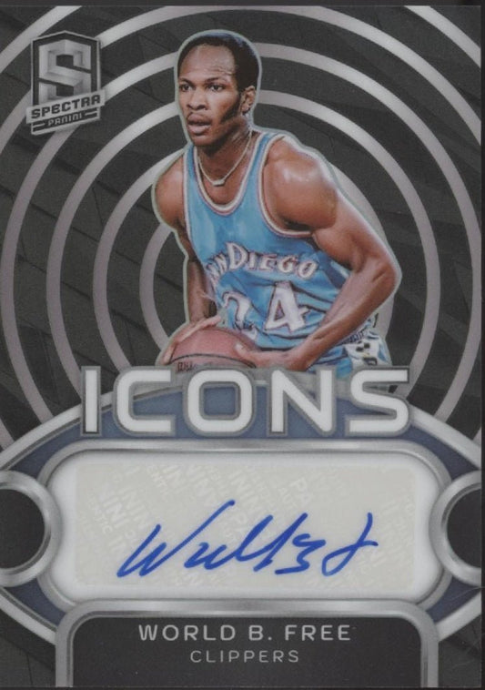 World B. Free 2023 - 24 Panini Spectra Icons Prizm Auto 39/99 #IA - WBF - Collector Store LLC