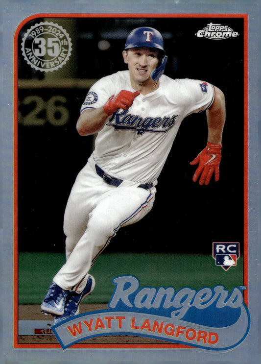 Wyatt Langford 2024 Topps Chrome 35th Anniversary Refractor RC #89CU - 2 #2 - Collector Store LLC