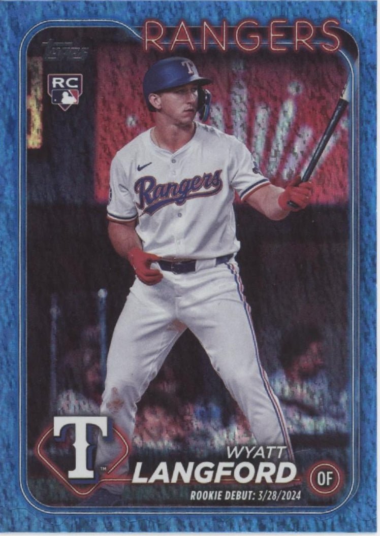 Wyatt Langford 2024 Topps Update Series Blue Foil RC 739/999 #US341 - Collector Store LLC