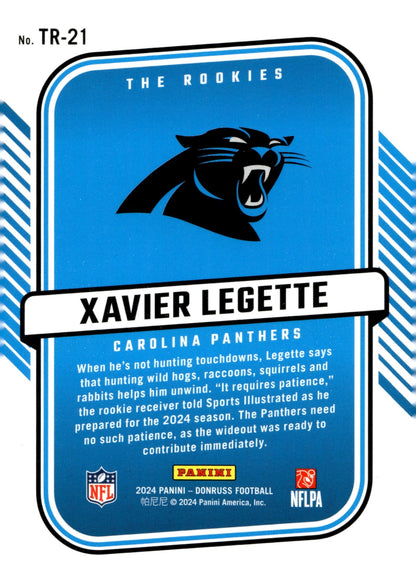 Xavier Legette 2024 Panini Donruss The Rookies RC #TR - 21 - Collector Store LLC