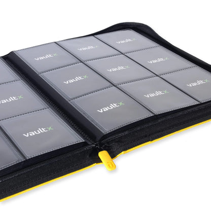 Vaultx 9-Pocket Exo-Tec Zip Binder - Sunrise Yellow