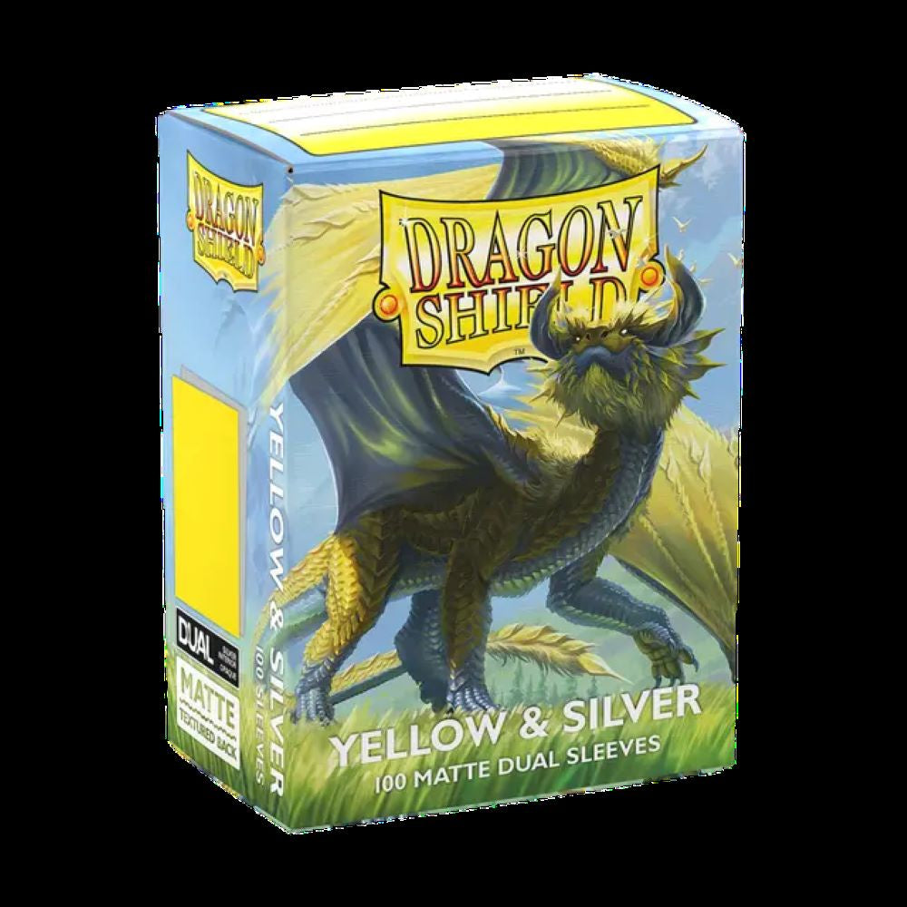 Dragon Shield 100ct Dual Matte Sleeves - Yellow & Silver