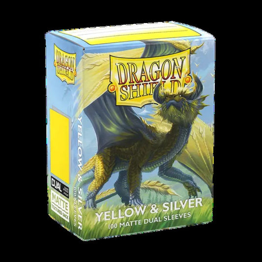 Dragon Shield 100ct Dual Matte Sleeves - Yellow & Silver
