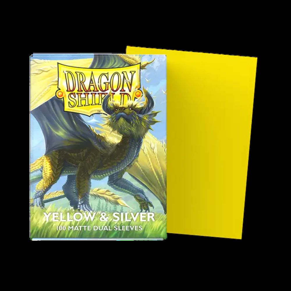 Dragon Shield 100ct Dual Matte Sleeves - Yellow & Silver