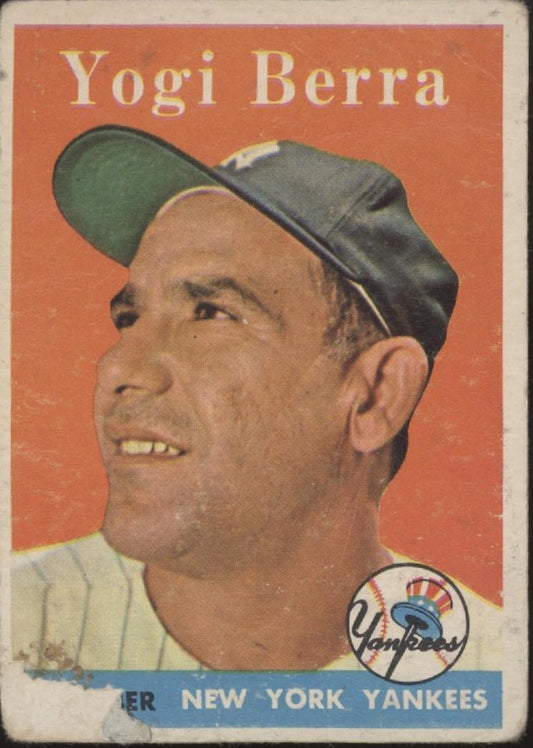 Yogi Berra 1958 Topps #370 New York Yankees PR - Collector Store LLC