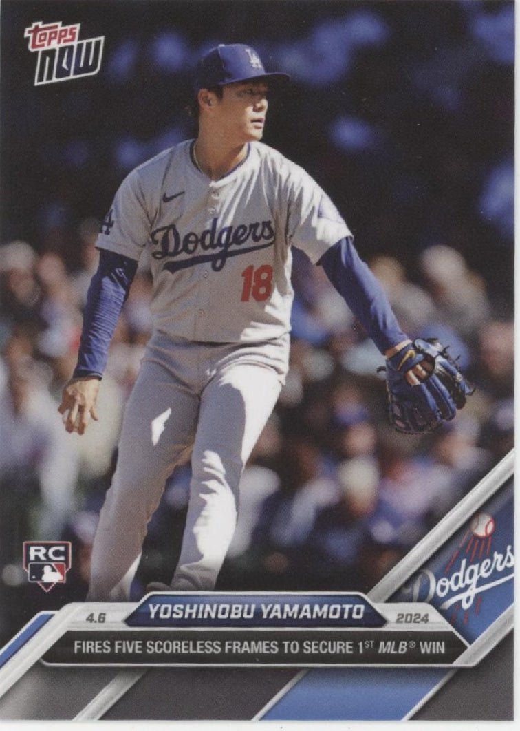 Yoshinobu Yamamoto 2024 Topps Now RC 42 1 - Collector Store LLC