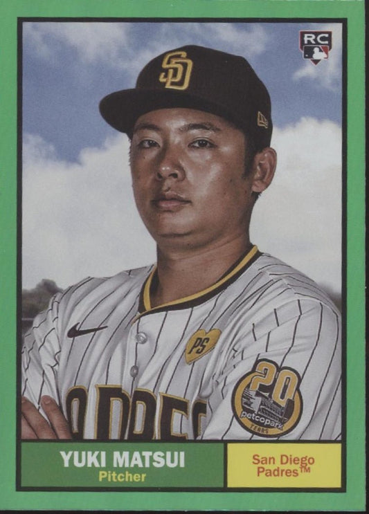 Yuki Matsui 2024 Topps Archives Green Foilboard RC 66/99 4 - Collector Store LLC