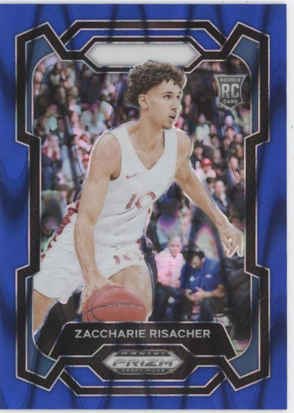 Zaccharie Risacher 2024 Panini Prizm Draft Picks Blue Ray Wave Prizm RC 148/149 - Collector Store LLC