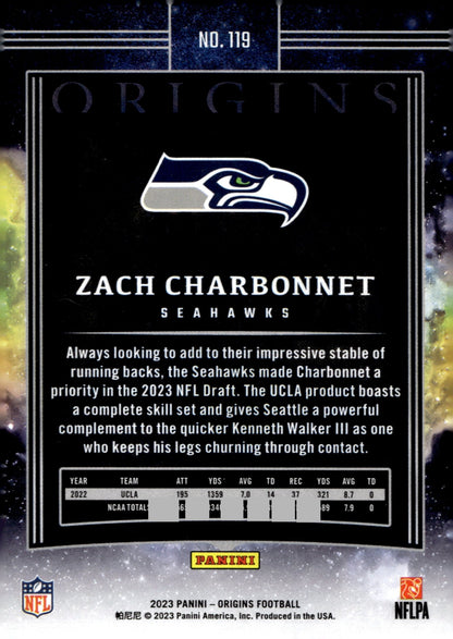 Zach Charbonnet 2023 Panini Origins RC #119 - Collector Store LLC