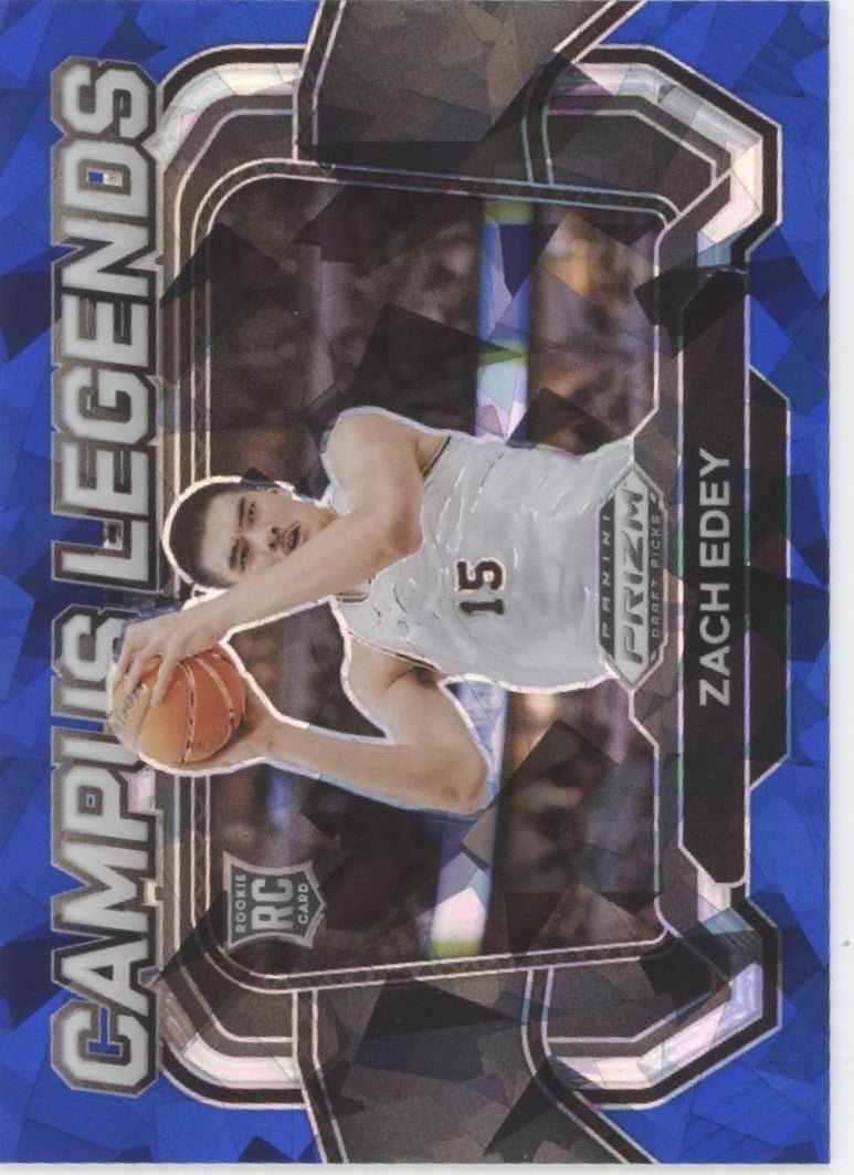 Zach Edey 2024 Panini Prizm Draft Picks Campus Legends Blue Ice Prizm RC 41/99 - Collector Store LLC