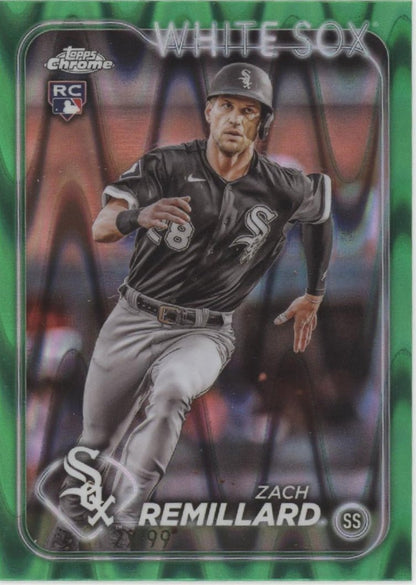 Zach Remillard 2024 Topps Chrome Green Ray Wave Refractor RC 22/99 #155 - Collector Store LLC