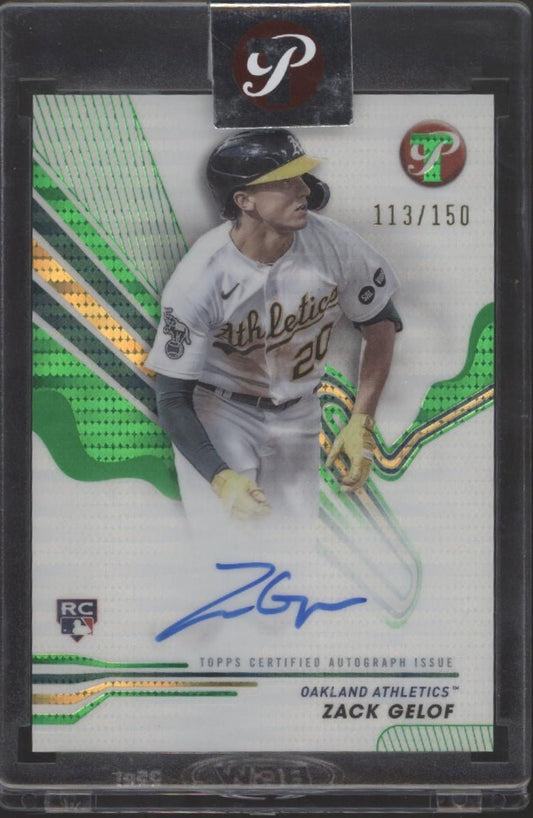 Zack Gelof 2024 Topps Pristine Green Pulsar Refractor RC Auto 113/150 #PA - ZG - Collector Store LLC