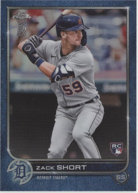 Zack Short 2022 Topps Chrome Ben Baller Edition Blue Refractor RC 36/75 86 - Collector Store LLC