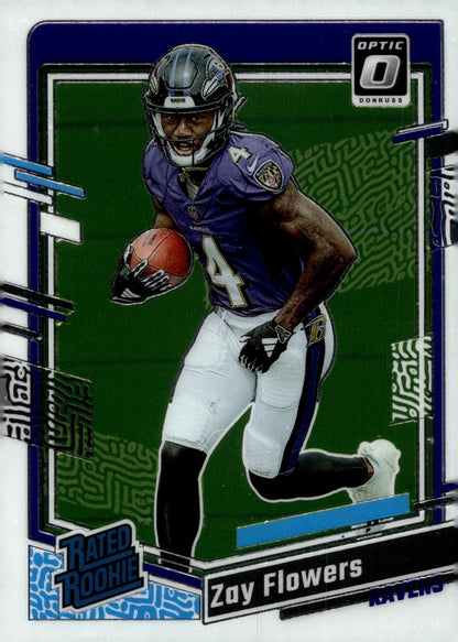 Zay Flowers 2023 Panini Donruss Optic Rated Rookie RC #210 - Collector Store LLC