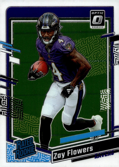 Zay Flowers 2023 Panini Donruss Optic Rated Rookie RC #210 - Collector Store LLC